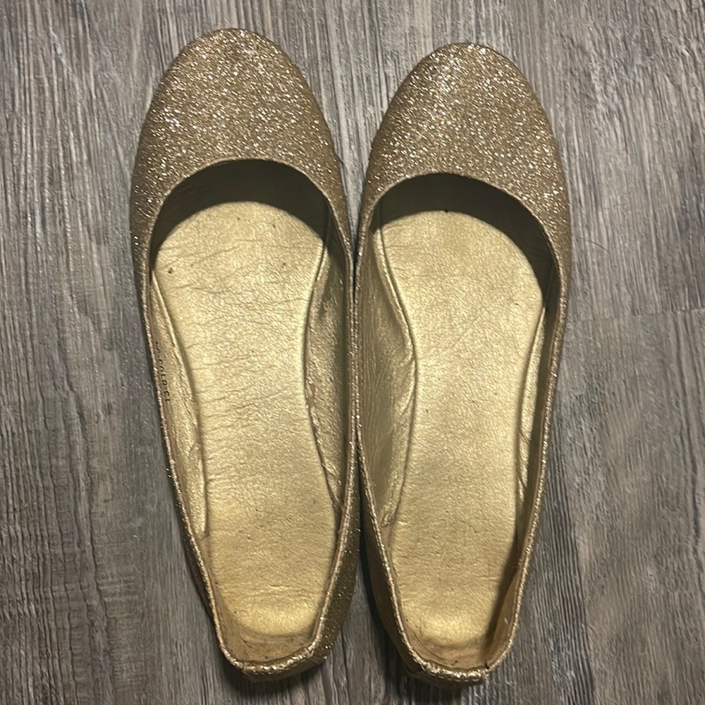 Gold Sparkly Flats